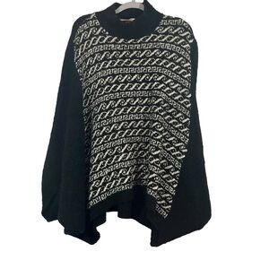 Free People Black and White Patterned Women's Sweater